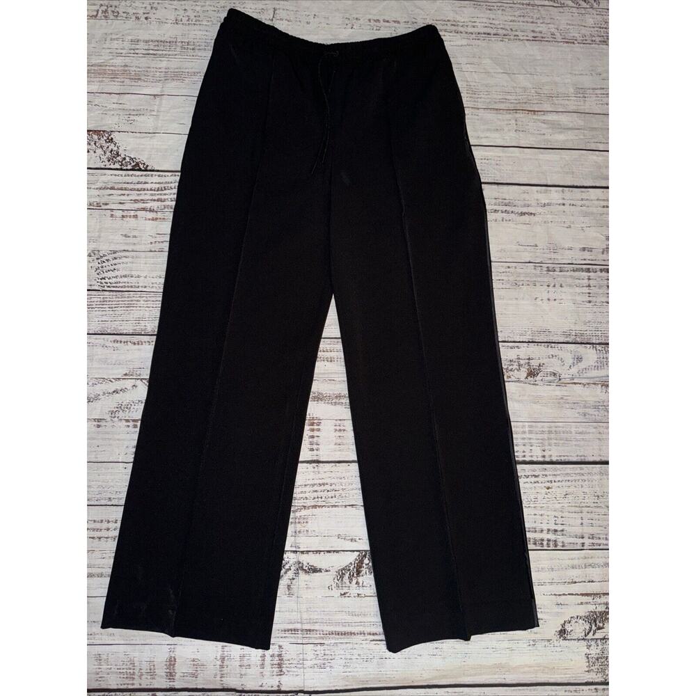 Athleta Women’s Endeavor Wide Leg Pants Black Size 12 Pull On Drawstring